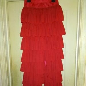 Red Ruffle Dance Pants Leo's